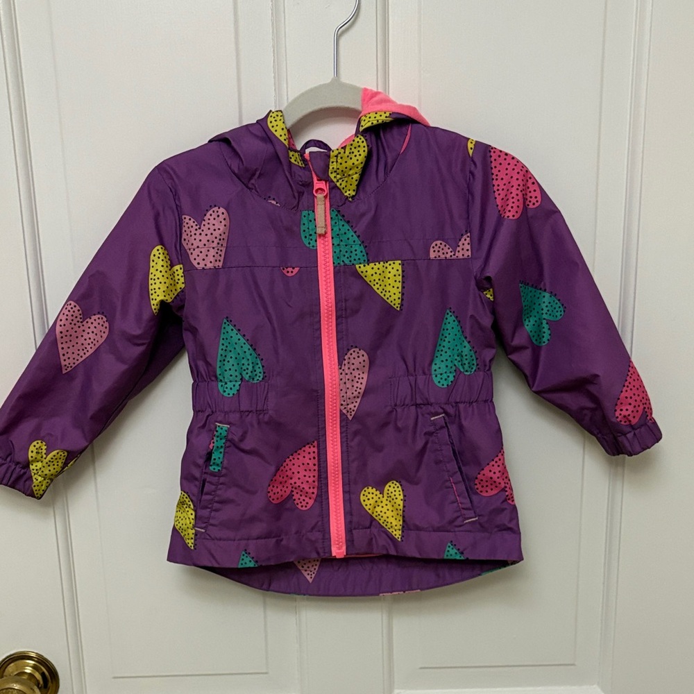 Cat & Jack Purple Heart Raincoat